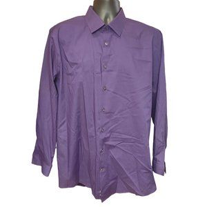JF | J. Ferrar Slim Men's Purple Long Sleeve Basic Dress Shirt XL